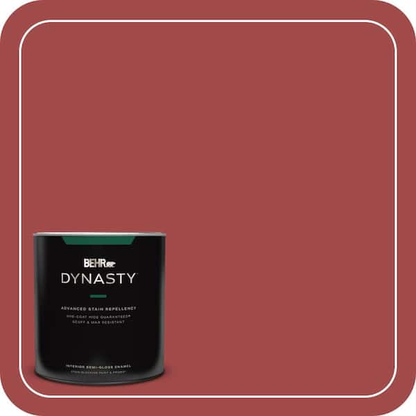 BEHR DYNASTY 1 qt. #ICC-107 Crimson Semi-Gloss Enamel Interior Stain-Blocking Paint and Primer