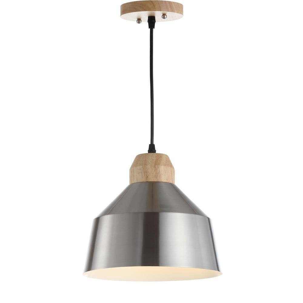 Dajana Nickel and Light Brown Adjustable Pendant Light