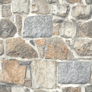 Grey Axelle Rust Stone Wallpaper Sample