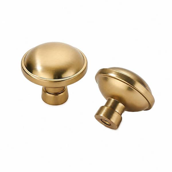 modern gold knobs for dresser LAIFUCAM 10 Pack 1-1/4 in. Champagne Bronze Solid Round Cabinet Style Drawer Pulls Kitchen, unique drawer knobs