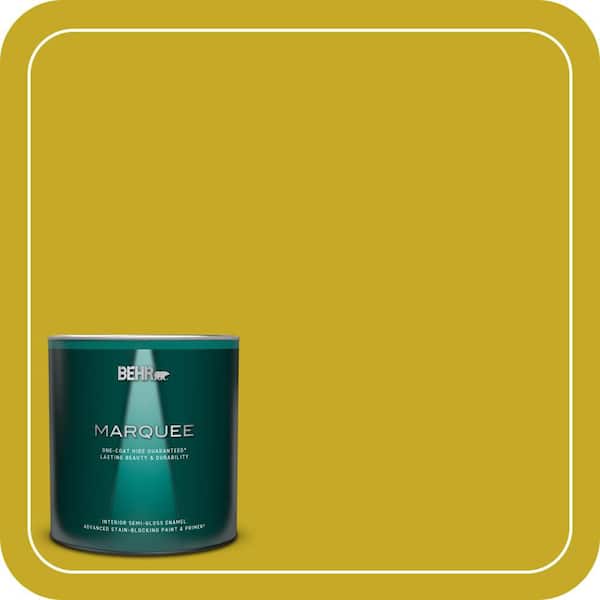 BEHR MARQUEE 1 qt. Home Decorators Collection #HDC-MD-03 Citronette Semi-Gloss Enamel Interior Paint & Primer