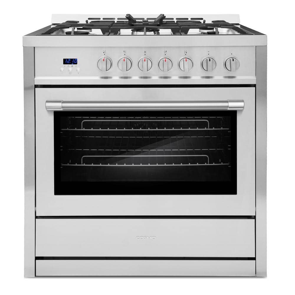 36 in. Nebula Collection 3.8 cu. ft. Gas Range, 5 Burners, Rapid Convection Oven, Smooth Grip Handle in Stainless Steel price history on PriceWatchPro
