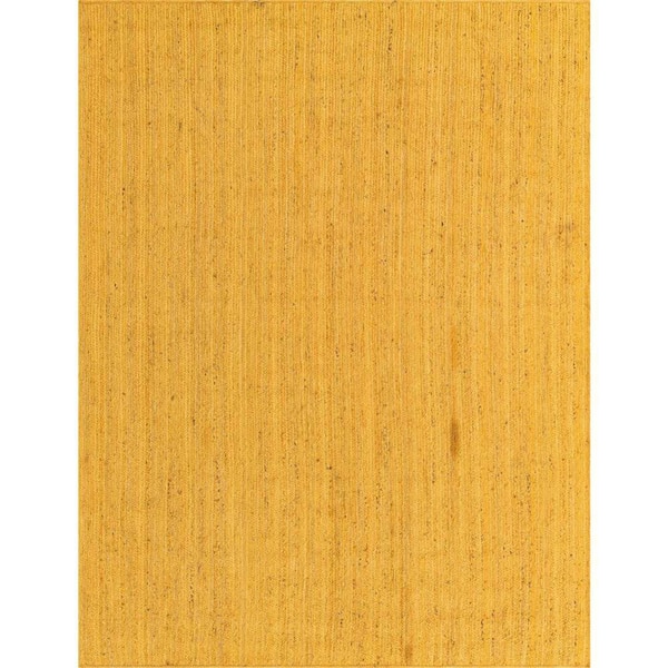 Braided Jute Dhaka Yellow 9' 0 x 12' 0 Area Rug