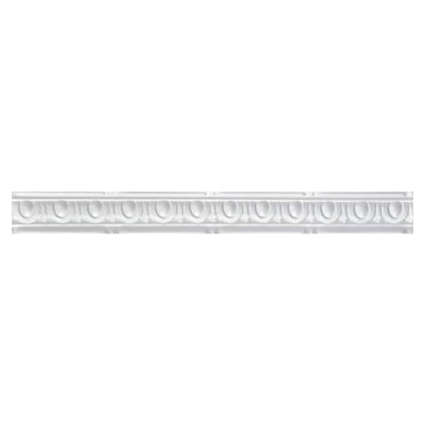 Puffy Arches 0.012 in. x 2.56 in. x 48 in. Metal Bed Moulding Nail-Up Tin Cornice in White (48 Ln. ft./Pack) (12 Pieces)