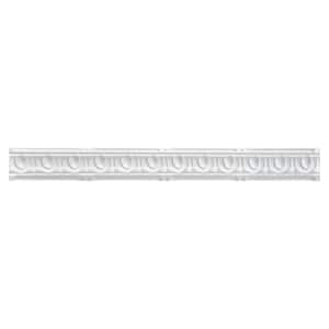 Puffy Arches 0.012 in. x 2.56 in. x 48 in. Metal Bed Moulding Nail-Up Tin Cornice in White (48 Ln. ft./Pack) (12 Pieces)