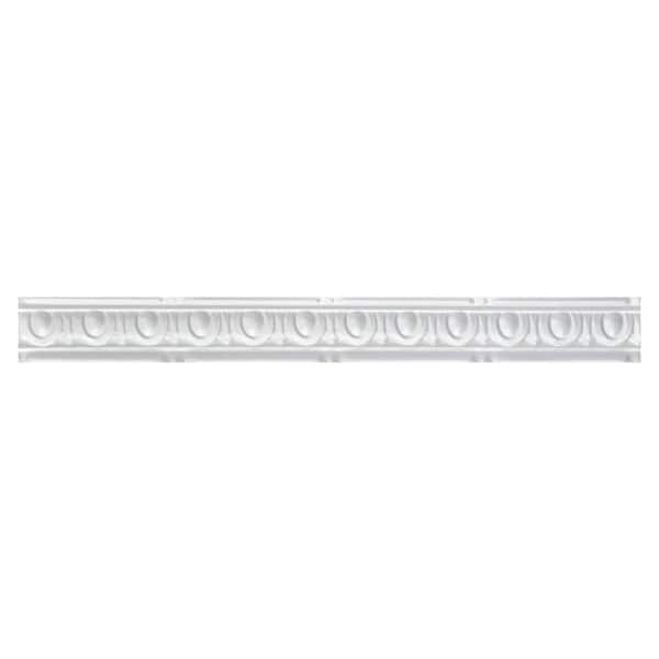 FROM PLAIN TO BEAUTIFUL IN HOURS Puffy Arches 0.012 in. x 2.56 in. x 48 in. Metal Bed Moulding Nail-Up Tin Cornice in White (48 Ln. ft./Pack) (12 Pieces)