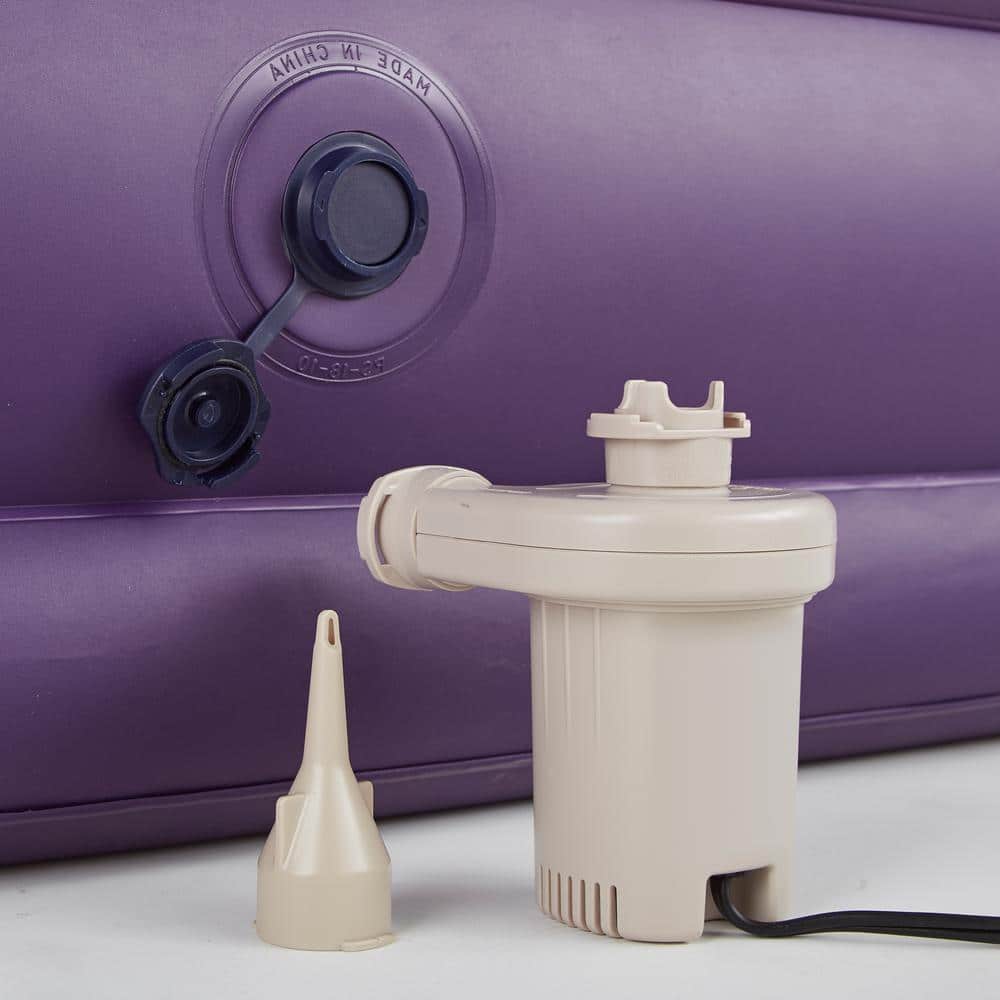 Thomasville Twin Purple Raised Air Mattress with Electric Pump