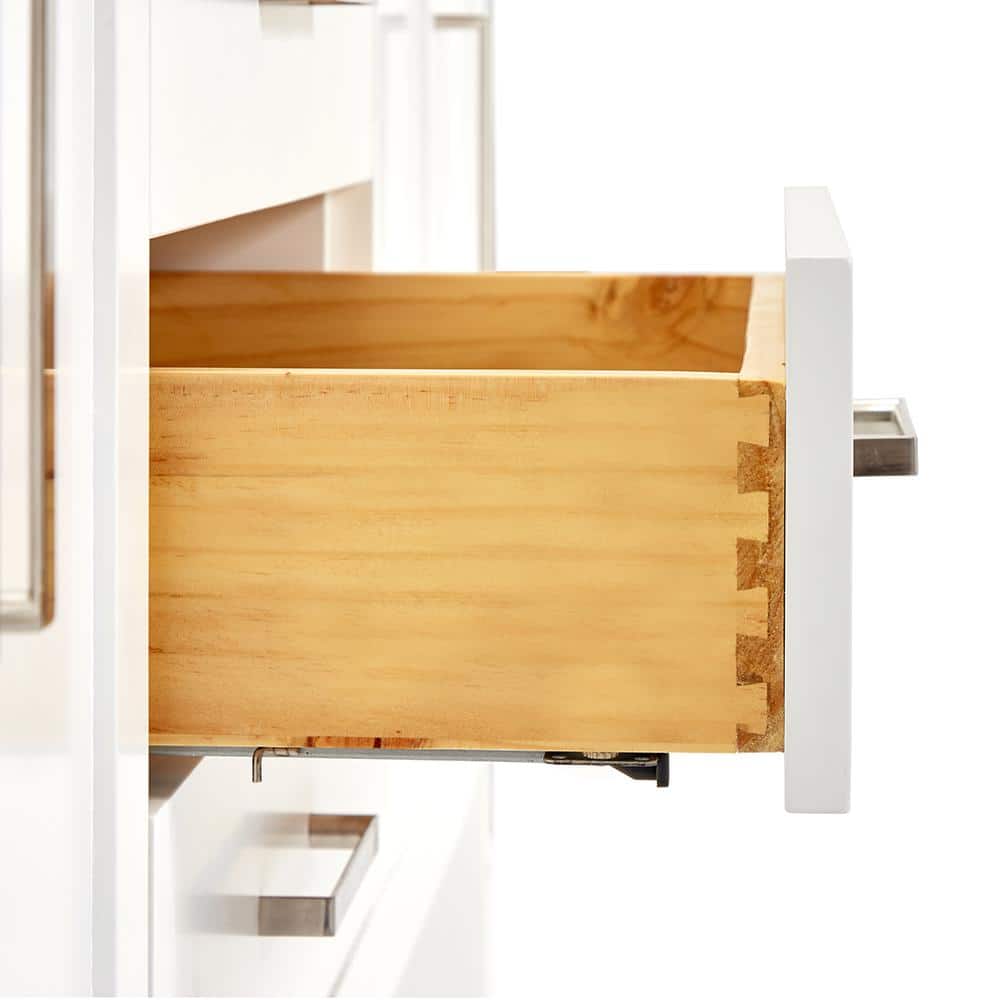 Magnolia 72" White Solid Wood Double Freestanding Vanity Cabinet