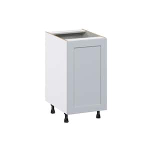 Cumberland 18 in. W x 34.5 in. H x 24 in. D Light Gray Shaker Assembled 2 Waste Bins Pull Out Kitchen Cabinet