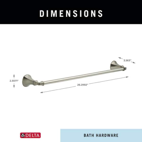 Delta Ashlyn 24-in Brilliance Stainless Steel Wall Mount Single Towel Bar Delta Ashlyn 24-in Brilliance Stainless Steel Wall Mount Single Towel Bar