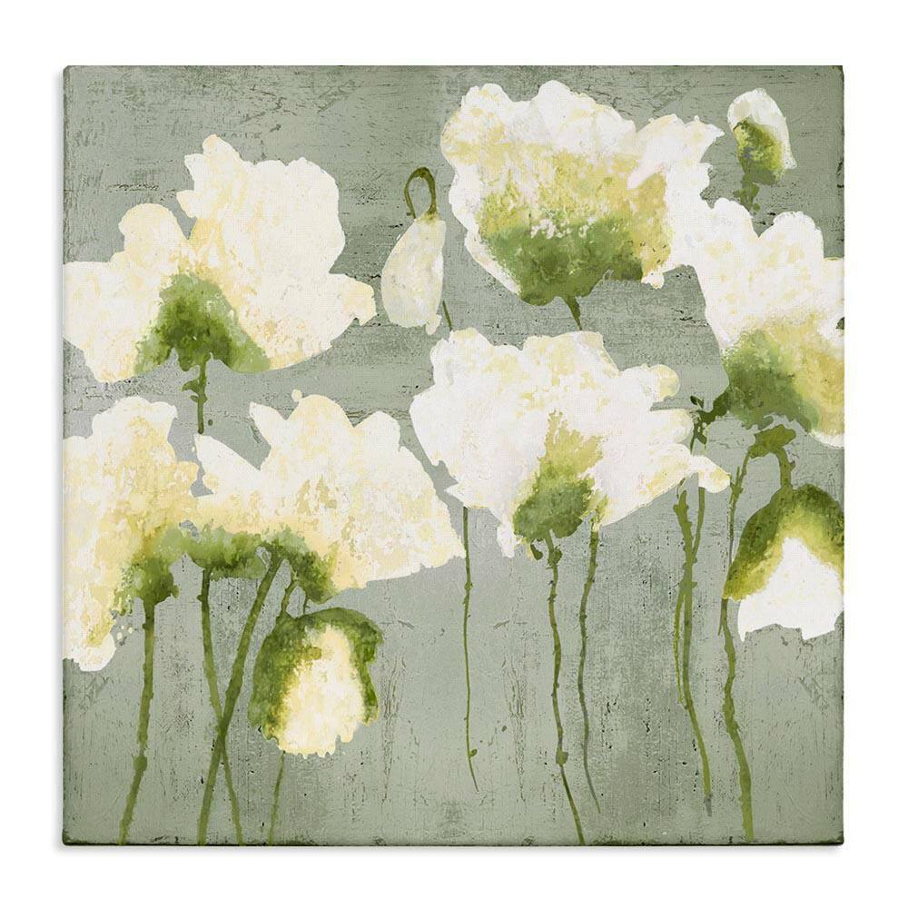 Modern White Flower Blooms by Vanessa Austin Unframed Nature Graphic Art Print 24 in. x 4 in. price history on PriceWatchPro