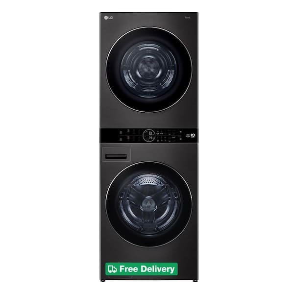 5.0 cu. ft. Washer 7.8 cu. ft. Dual Inverter Heat Pump Ventless Dryer Electric Laundry Center in Black Steel