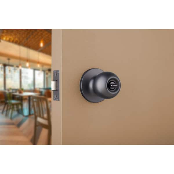 Light Duty Commercial Privacy (bed/bath) Knob, UL 3-Hour Fire ANSI Grade 2, Matte Black Finish