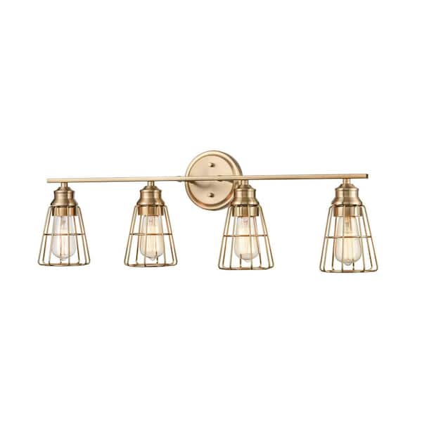 Millennium Lighting 32 in. 4-Light Modern Gold Vanity Light
