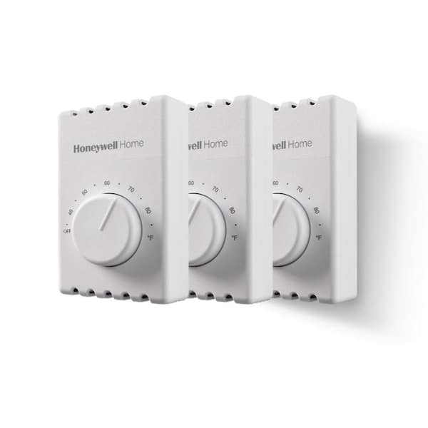 Honeywell Home Non-Programmable Mechanical Electric Baseboard Heater Thermostat (3-Pack)