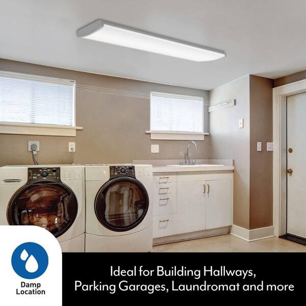 ETI LIGHTING 4 ft. 5200 Lumens Garage Light LED White Wraparound
