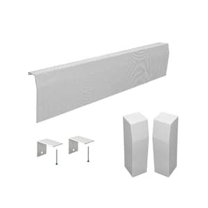 Electric Baseboard Heater Cover 5 ft. Galvanized Steel Slip-On Panel with Endcaps - Pack