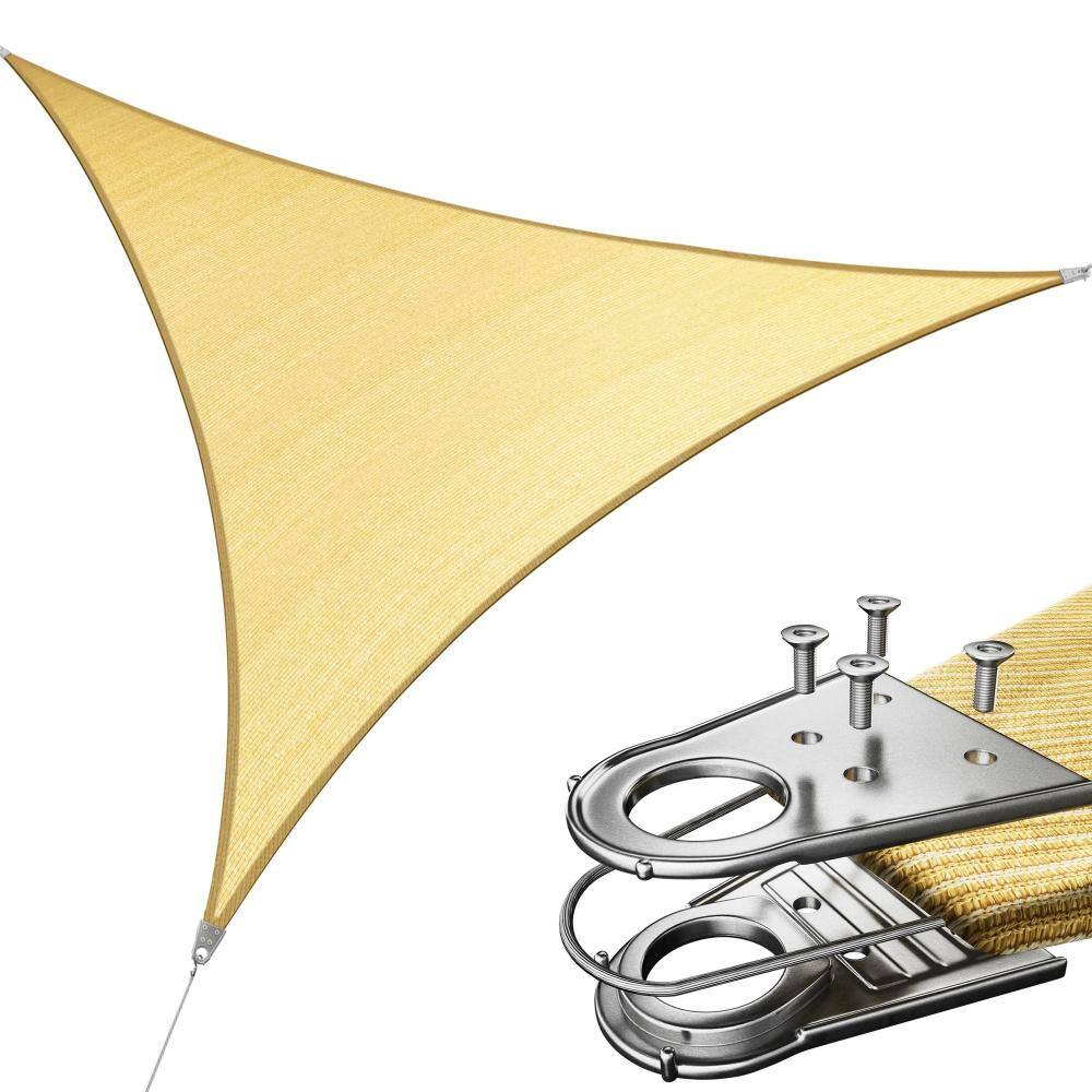 20 ft. x 20 ft. x 20 ft. Beige Triangle 260 GSM HDPE Permeable Sun Shade Sail with Reinforced Edges price history on PriceWatchPro