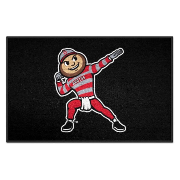 FANMATS Ohio State Buckeyes Black 2 ft. x 3 ft. Starter Mat Area Rug