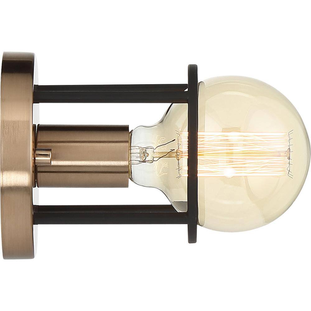 Black and Copper Industrial Modern Wall Sconce