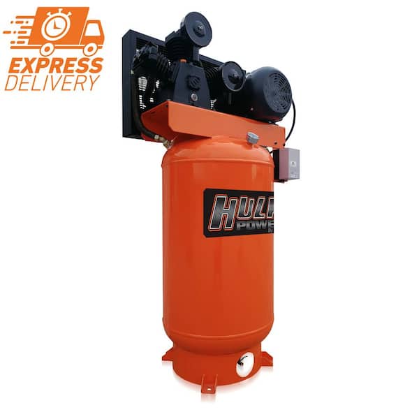 HULK POWER Industrial Series 80 Gal. 7.5 HP 2 Stage 1-Phase Stationary Electric Air Compressor