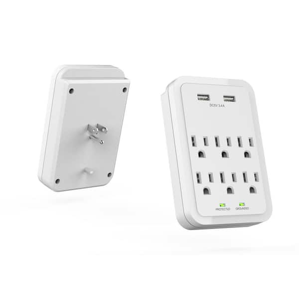 Commercial Electric 4 ft. Multiple Outlet and Wall Mounted Surge Protector Kit (3-Pack)