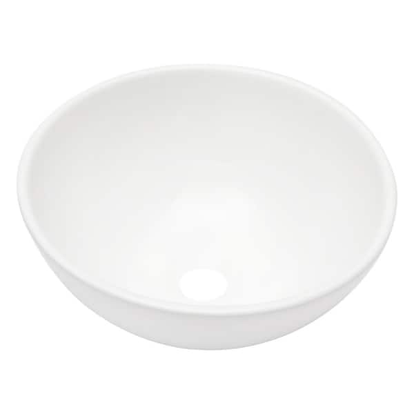 Unbranded AquaVista 13 in. x 13 in. Ceramic Round Vessel Bathroom Sink in White
