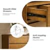 JAYDEN CREATION Gentile Acorn 52 in. 6-Drawer Dresser