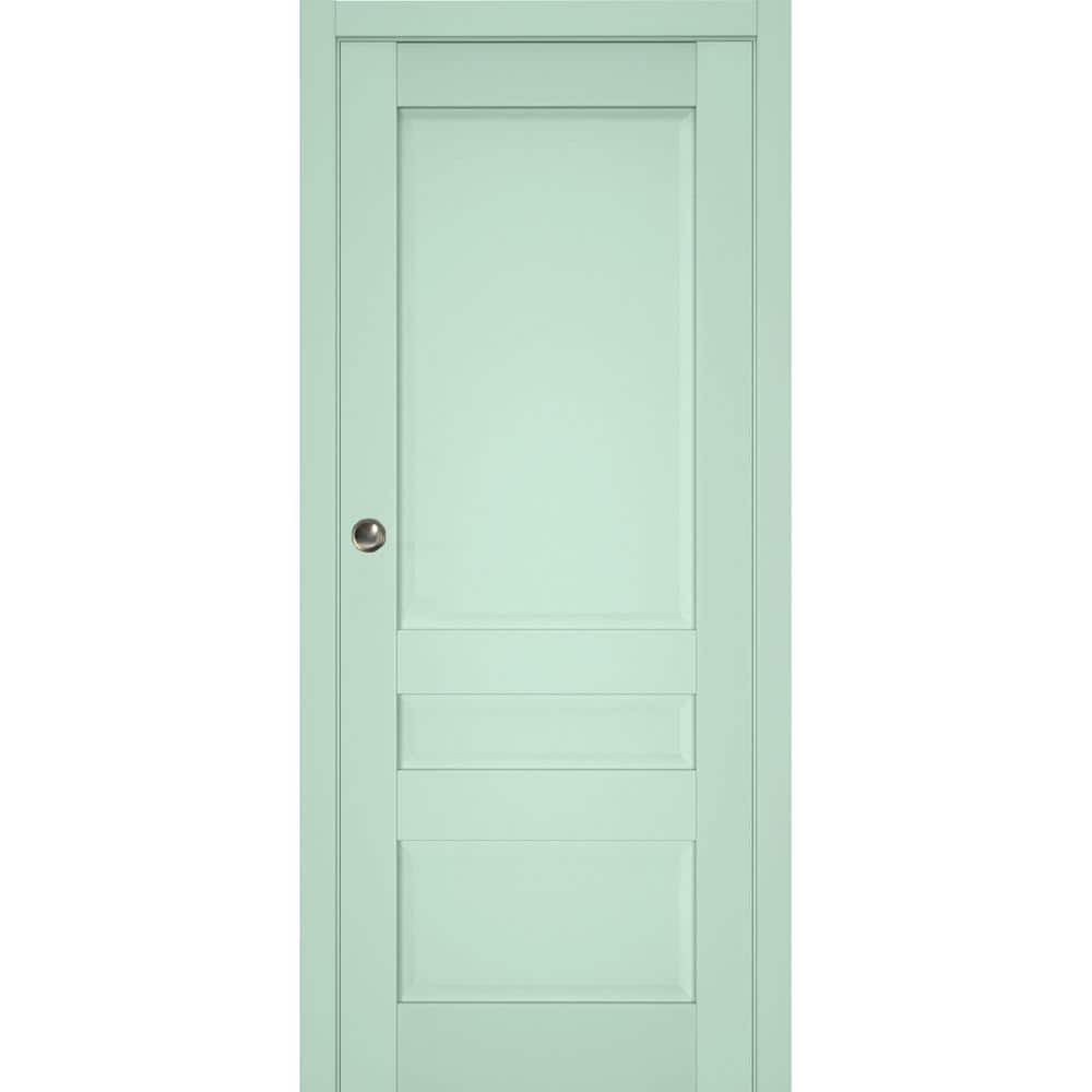 30 in. x 84 in. 1 Panel Oliva Finished Solid Wood Sliding Door with Hardware price history on PriceWatchPro