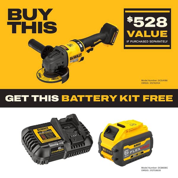 アングルグラインダーDEWALT Flexvolt60v max DCG418B Amazon.com: DEWALT FLEXVOLT 60V MAX* Angle Grinder with