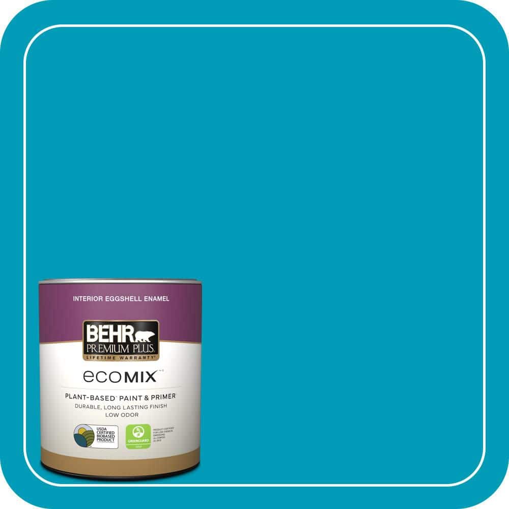 1 qt. #520B-6 Brilliant Sea Eggshell Enamel EcoMix Plant-Based Interior Paint & Primer price history on PriceWatchPro