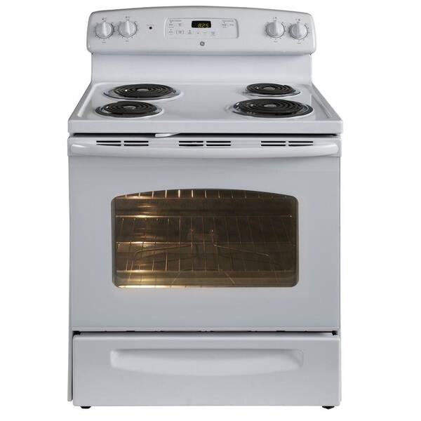 GE 5.3 cu. ft. Electric Range with Self-Cleaning Oven in White