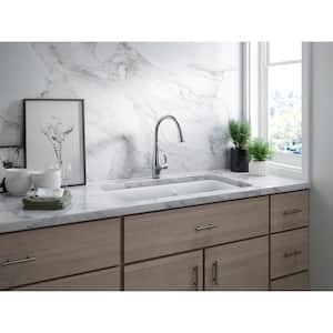 Cairn Undermount Neoroc Granite Composite 33.5 in. Double Bowl Kitchen Sink Kit in Matte White