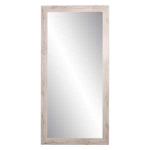 HOMESTOCK 66H X 32W Distressed white Full Length Mirror for Home