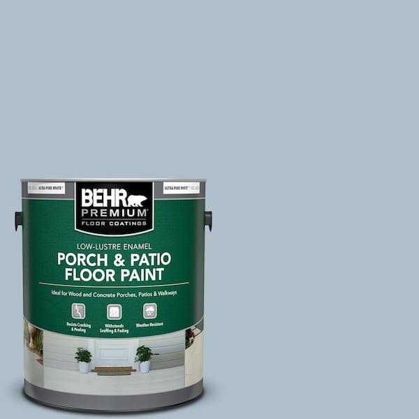 BEHR PREMIUM 1 gal. #570E-3 Liberty Gray Low-Lustre Enamel Interior/Exterior Porch and Patio Floor Paint