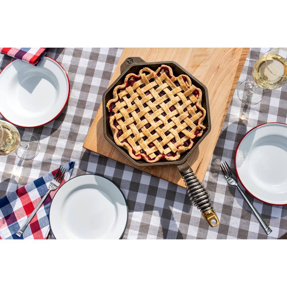 FINEX 8" Cast Iron Skillet with Brass Lid and Steel Handle