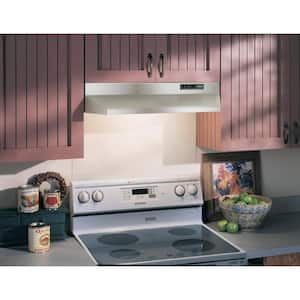 40000 Series 30 in. 210 Max Blower CFM Ducted Under-Cabinet Range Hood with Light in Stainless Steel