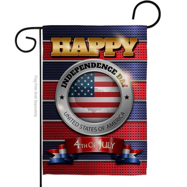 Bulldog Happy 4th Of July Independence Day Garden And House Flag