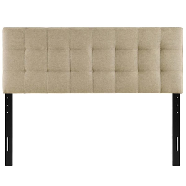 MODWAY Lily Beige Full Upholstered Fabric Headboard