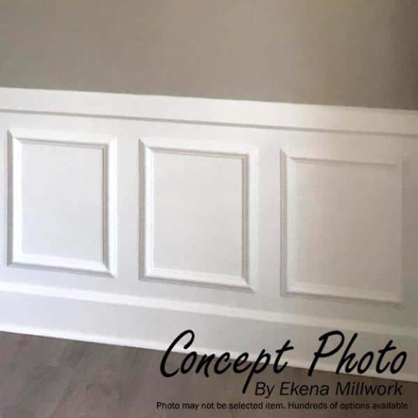 Ekena Millwork 24 In W X H 1 2 P Ashford Molded Scalloped Wainscot Wall Panel Pnl24x24as 02 - Home Depot Decorative Paneling