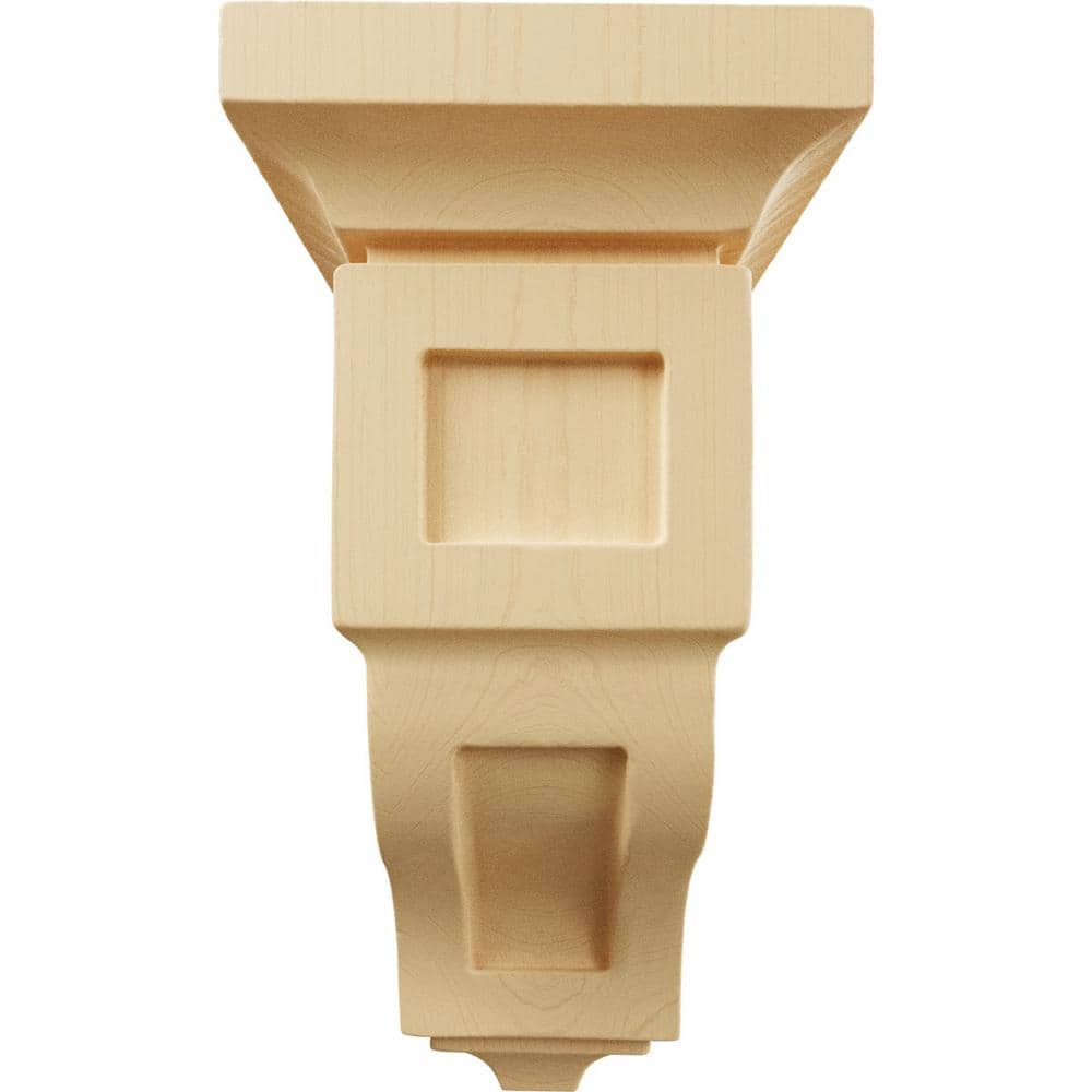 Maple Wood Hand-Carved 8" Decorative Corbel
