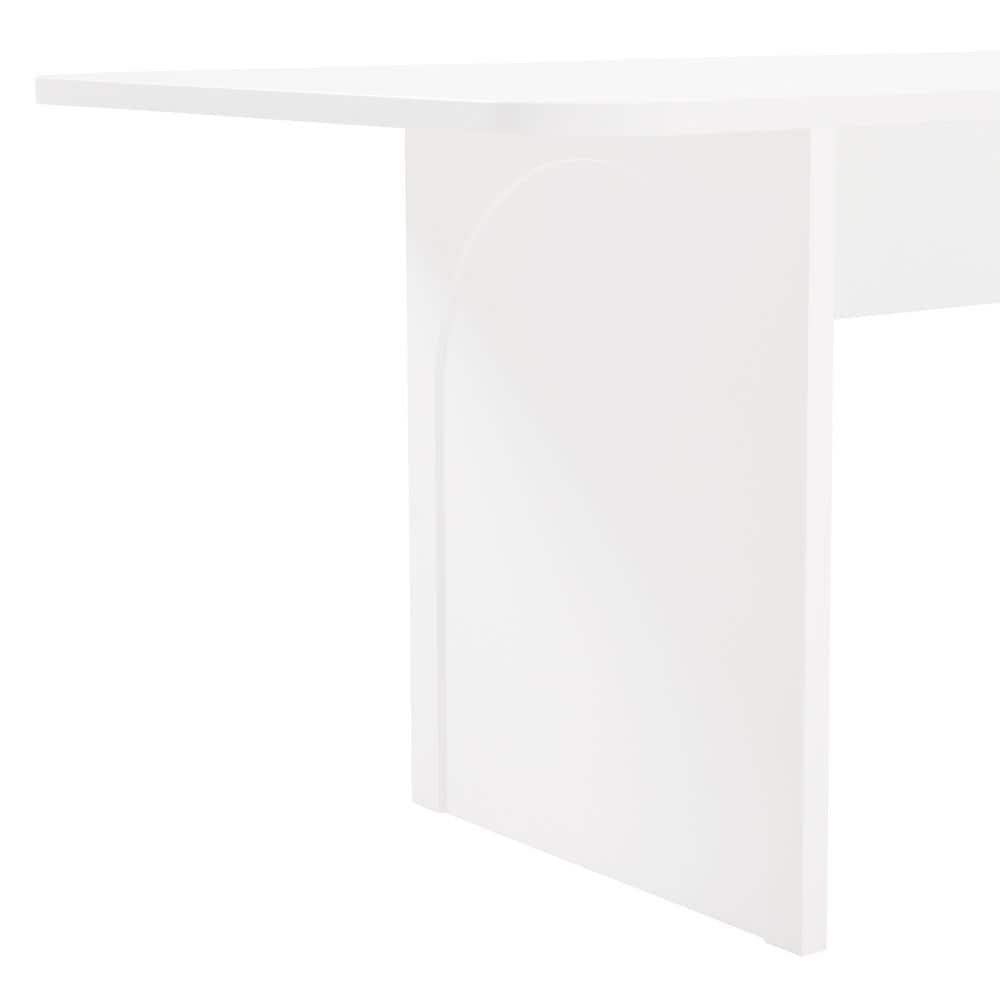 Ella 78.7" Pure White Composite Rectangular Dining Table