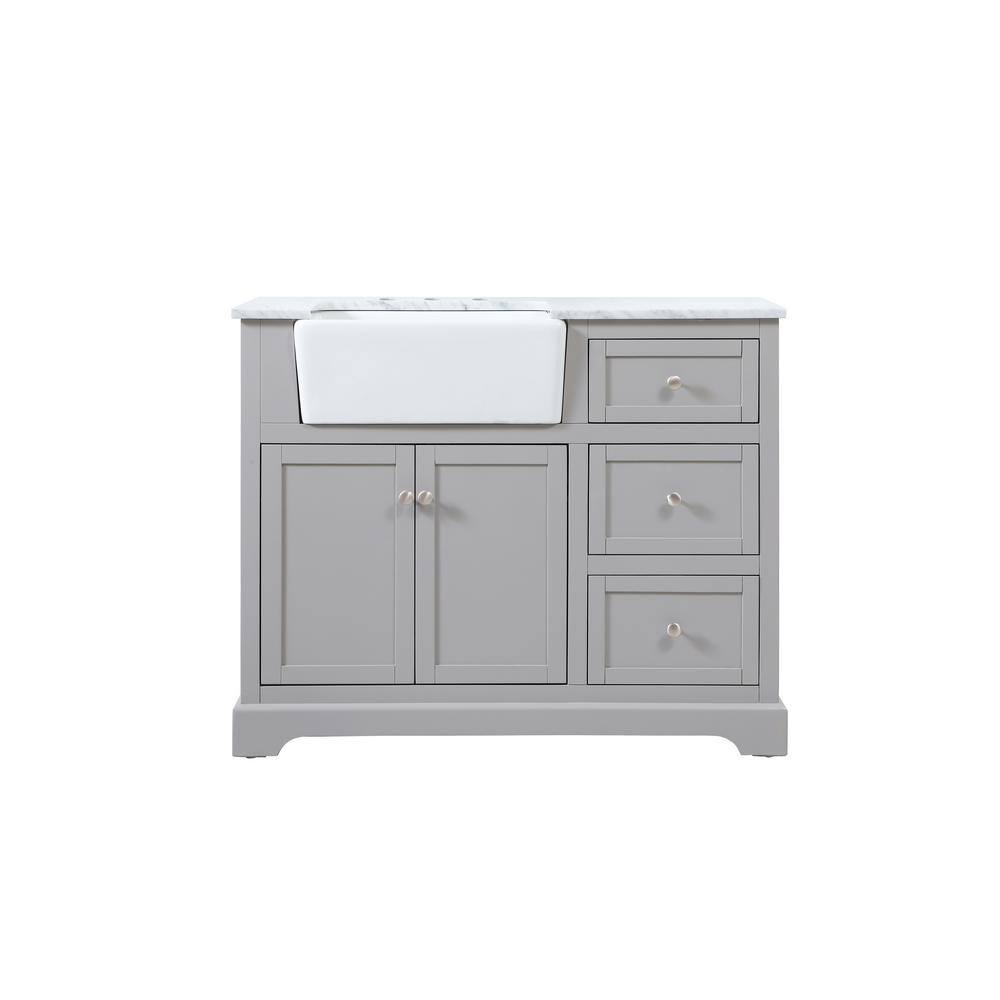 Timeless Home 42 in. W x 22 in. D x 34.75 in. H Single Bathroom Vanity Side
