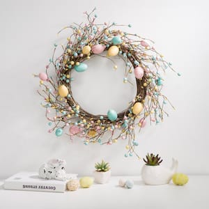22 in. D Easter Eggs Wreath