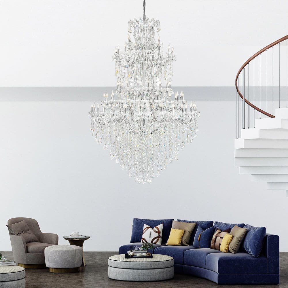 Maria Theresa 84-Light Chrome and Crystal Candelabra Chandelier