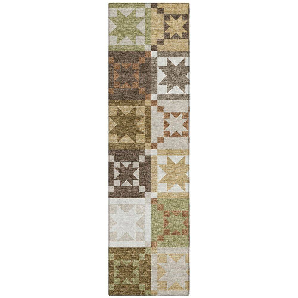 Chantille Machine Washable Indoor/Outdoor Abstract ACN2538 Brown 2 ft. x 7 ft. Runner Rug price history on PriceWatchPro