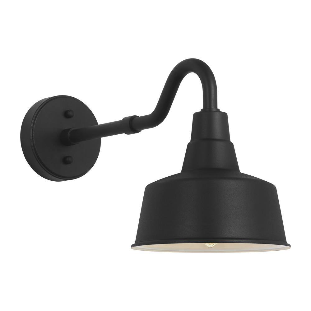 Textured Black Aluminum Barn Light Wall Lantern
