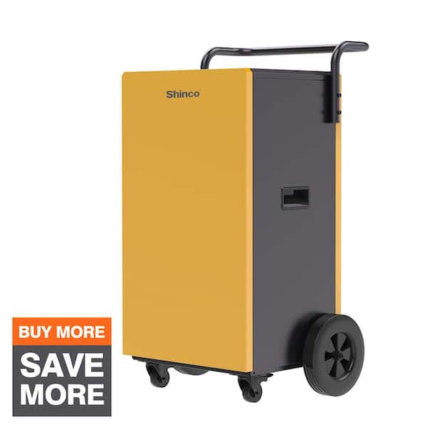 200 pt. 8,000 sq. ft. Bucketless Commercial Dehumidifier in Yellows/Golds with Pump, 24 H Timer Automatic Defrosting