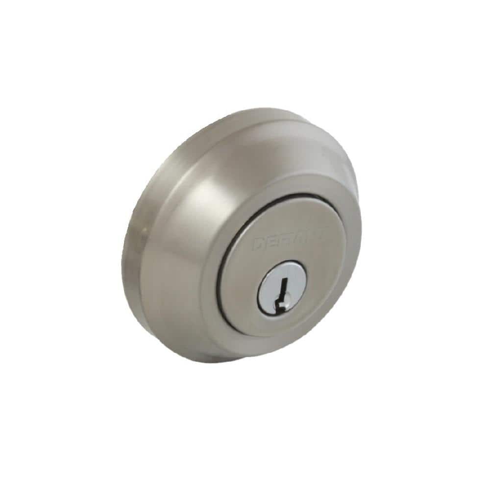 Satin Nickel Low Profile Single Cylinder Deadbolt