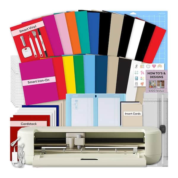 Explore 5 Smart Cutting Machine Craft Bundle with Rainbow Vinyl, Iron-On, Tools, Cardstock & Printable Vinyl